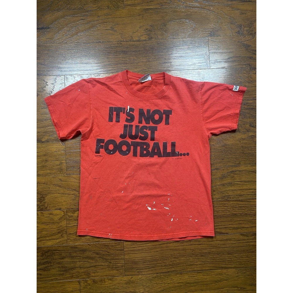 Vintage‎ 1995 Nutmeg Lee Sport NFL T-Shirt Red Mens Medium Its Not Just Football